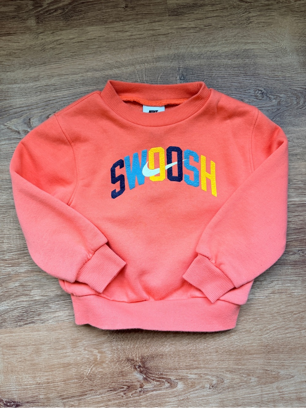 Nike Toddler 2T - Coral Swoosh Crewneck Sweatshirt